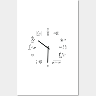 Math Clock Posters and Art